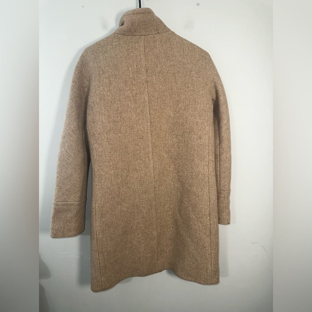 J.Crew Stadium-Cloth Cocoon Coat in Camel Beige Size 2 - Italian Nello Gori Wool - Picture 7 of 11